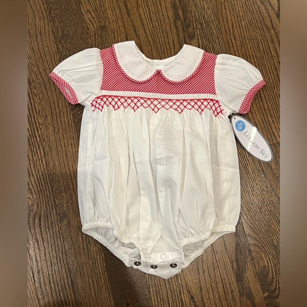 Red and White Girls baby bubble